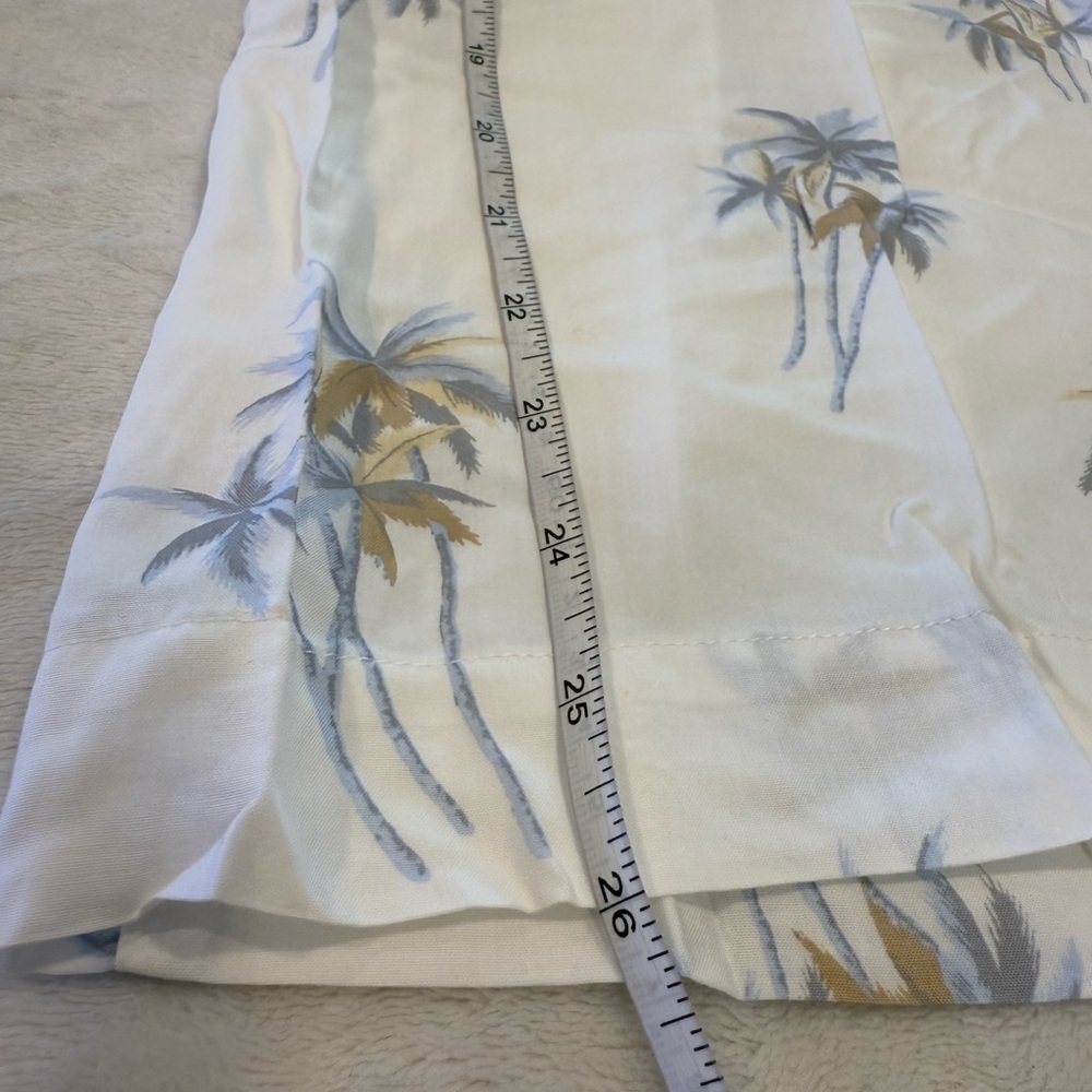 Banana Republic Factory tropical pajama Pants White & Blue Palm Tree Print SZ XL - Picture 10 of 14